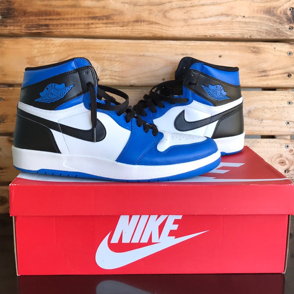 Blue, black and white Nike’s
